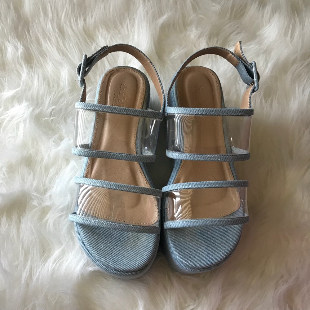 Jean-Style Wedge Sandals